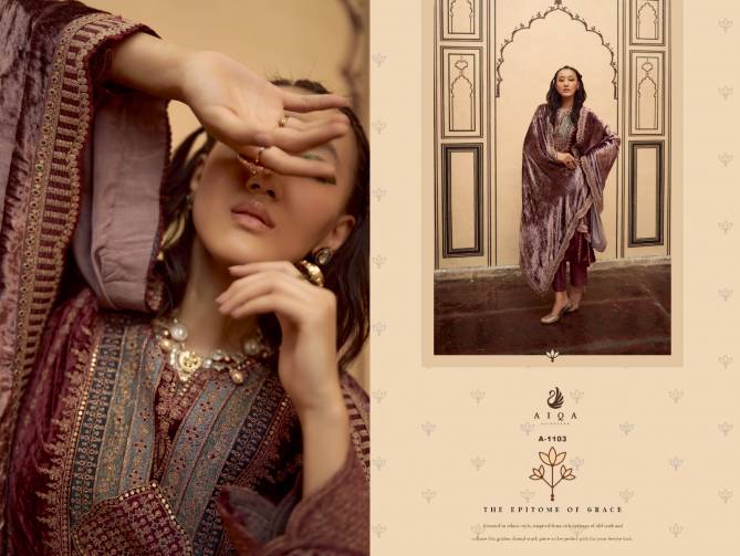 Sitaray By Aiqa Designer Velvet Embroidery Salwar Kameez Wholesale Price In Surat